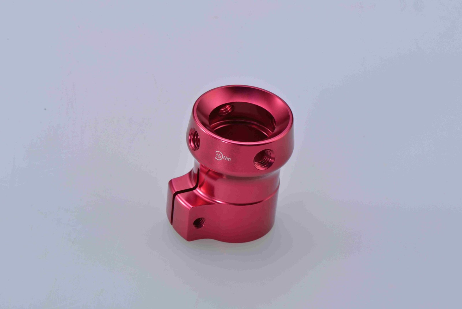 24 red anodized aluminum cnc part